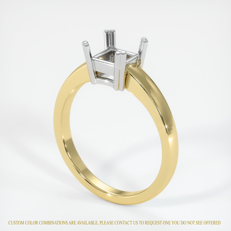 14K White & Yellow Vedic Ring Setting