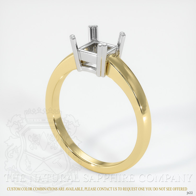 14K White & Yellow Vedic Ring Setting