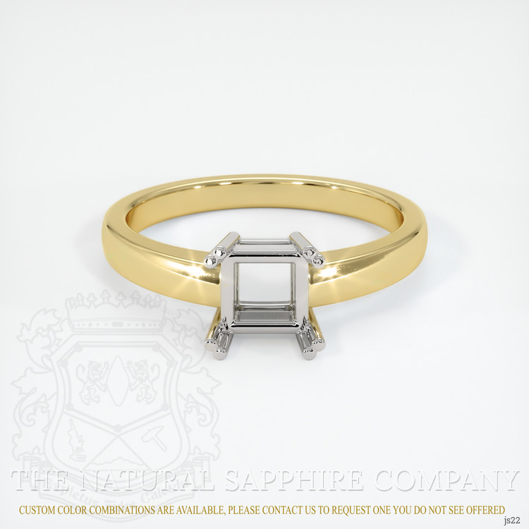 14K White & Yellow Vedic Ring Setting