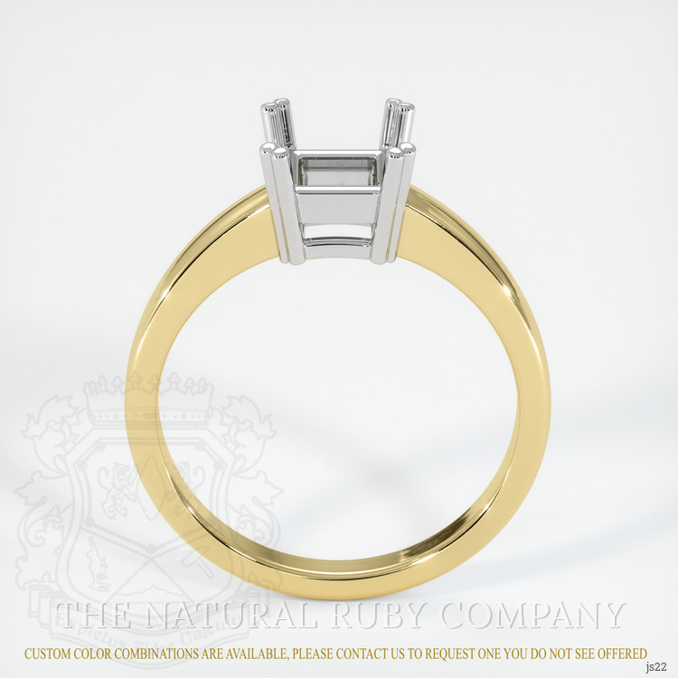 14K White & Yellow Vedic Ring Setting