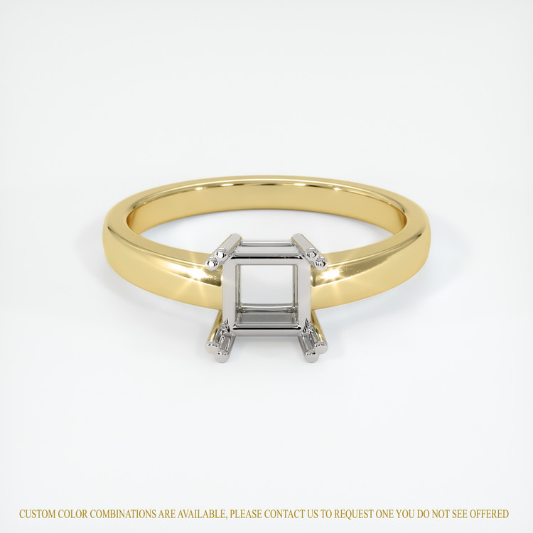 18K White & Yellow Vedic Ring Setting