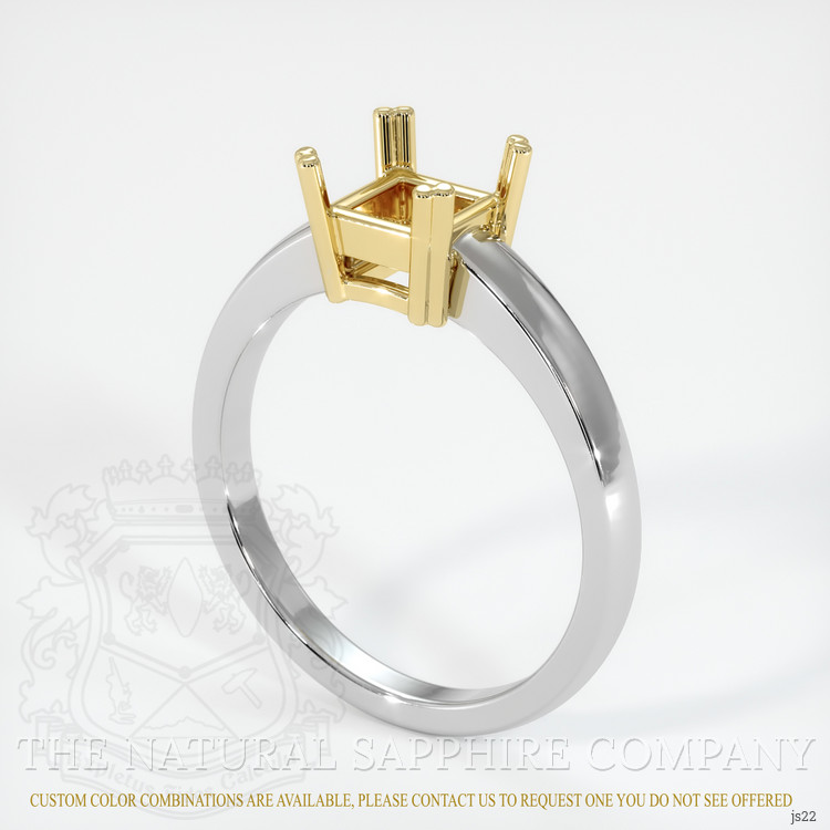 18K Yellow & White Vedic Ring Setting