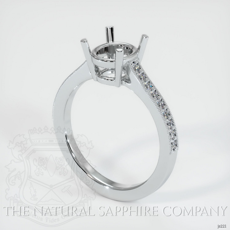 Platinum 950 Pave Ring Setting