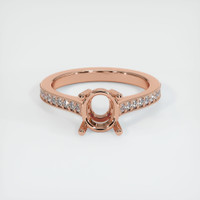 14K Rose Gold Pave Ring Setting Image
