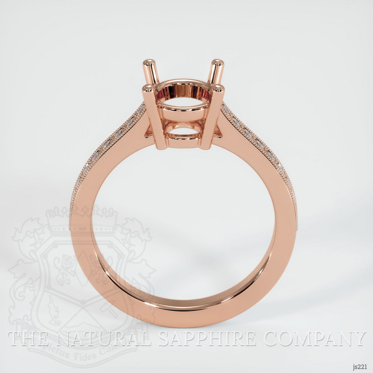 14K Rose Gold Pave Ring Setting