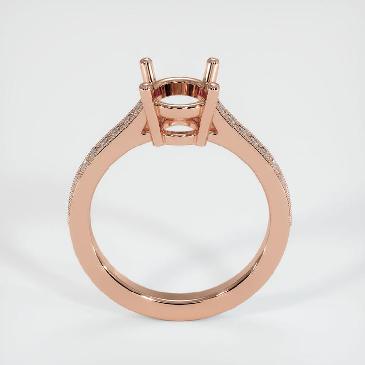 14K Rose Gold Pave Ring Setting