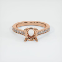 18K Rose Gold Pave Ring Setting Image