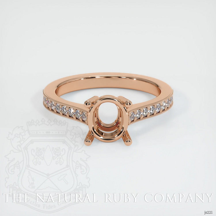 18K Rose Gold Pave Ring Setting