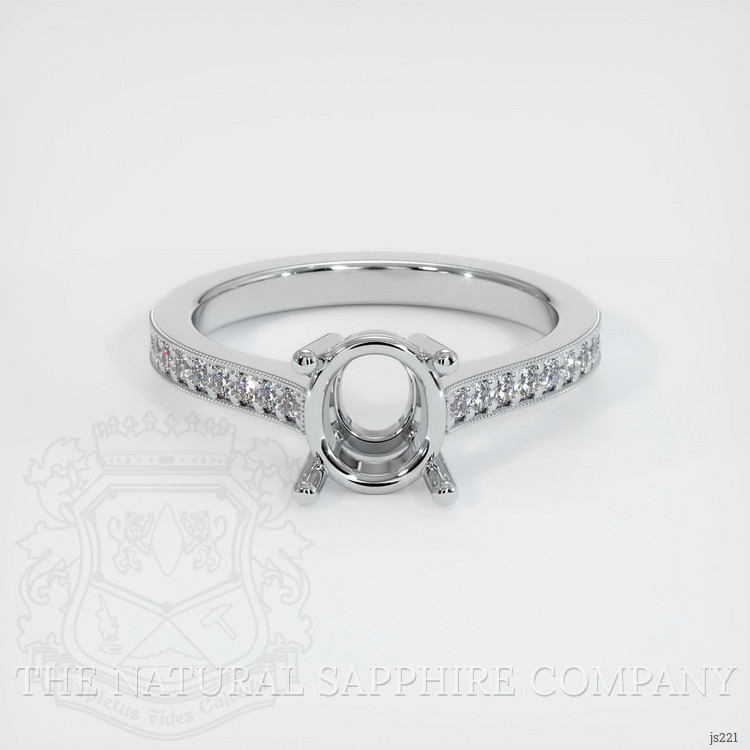 10K White Gold Pave Ring Setting
