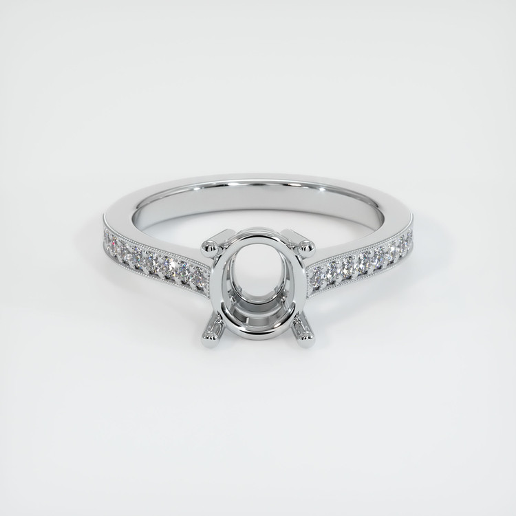 10K White Gold Pave Ring Setting