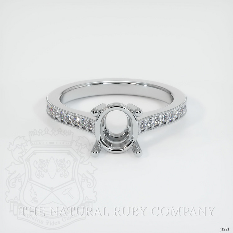 10K White Gold Pave Ring Setting