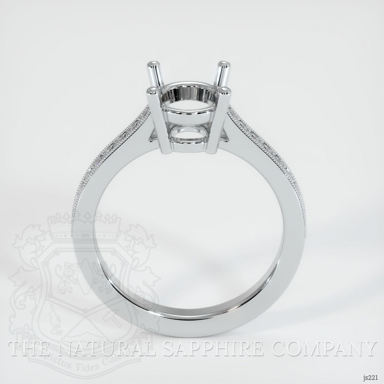 10K White Gold Pave Ring Setting