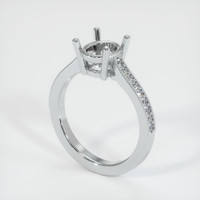 18K White Gold Pave Ring Setting Video