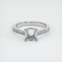 18K White Gold Pave Ring Setting Image