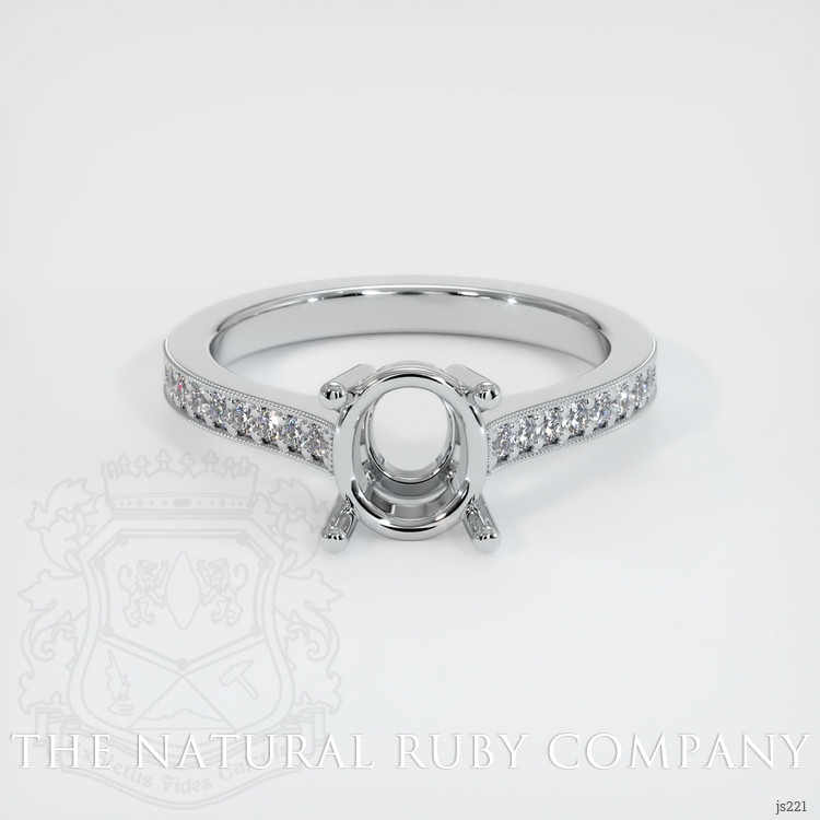 18K White Gold Pave Ring Setting
