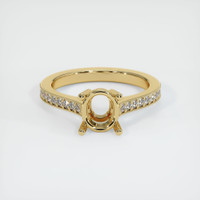 14K Yellow Gold Pave Ring Setting Image