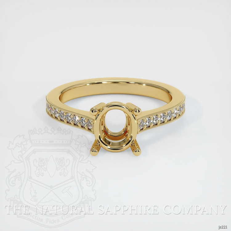 14K Yellow Gold Pave Ring Setting