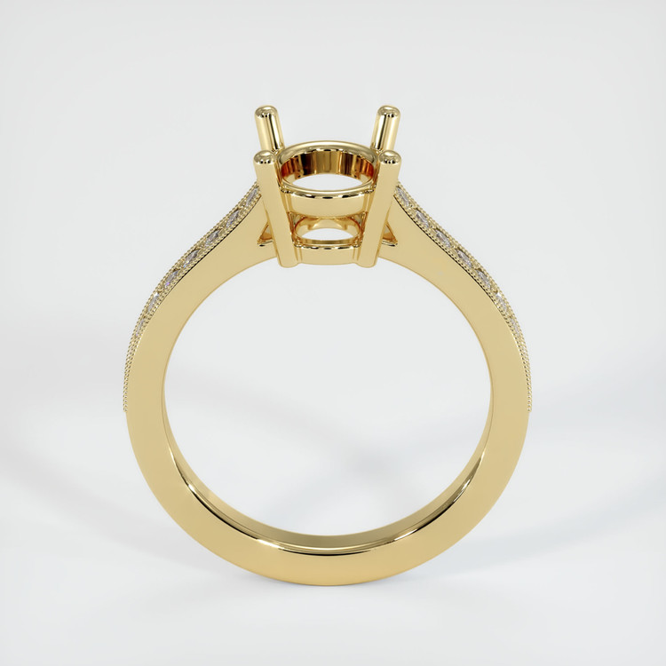 14K Yellow Gold Pave Ring Setting