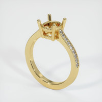 18K Yellow Gold Pave Ring Setting Video