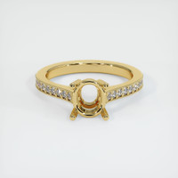 18K Yellow Gold Pave Ring Setting Image
