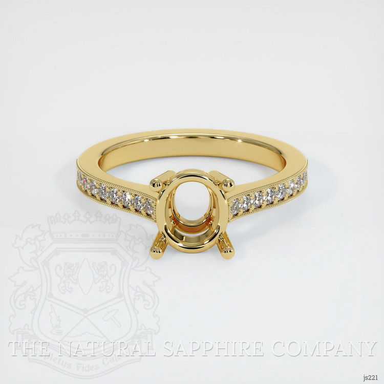 18K Yellow Gold Pave Ring Setting