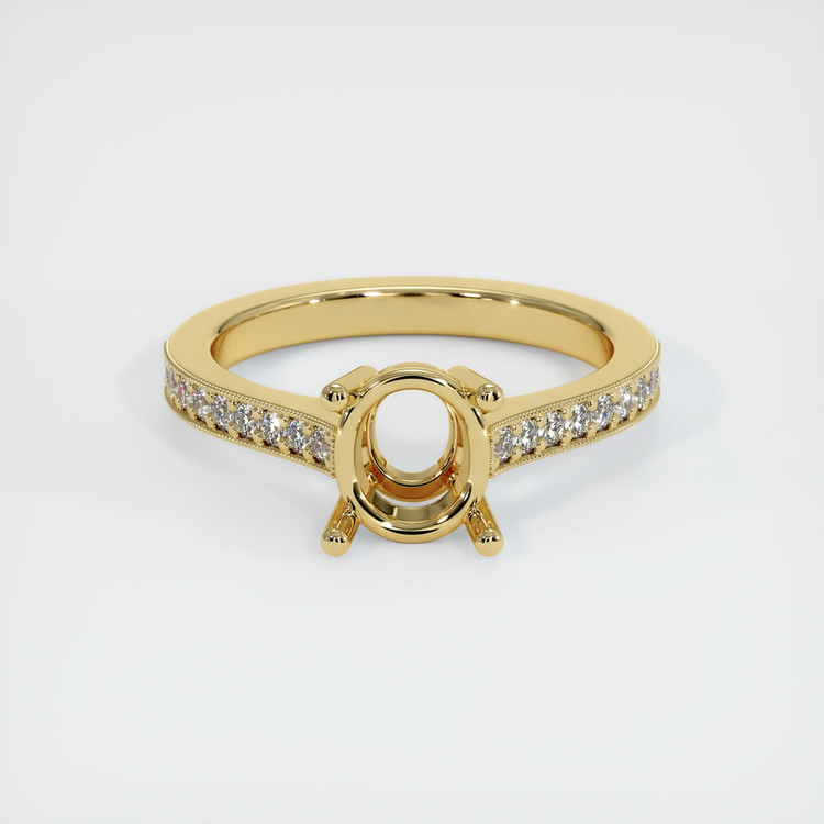18K Yellow Gold Pave Ring Setting