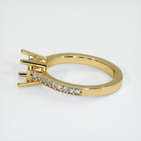 18K Yellow Gold Pave Ring Setting Image
