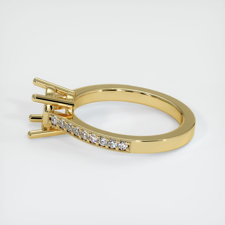 18K Yellow Gold Pave Ring Setting