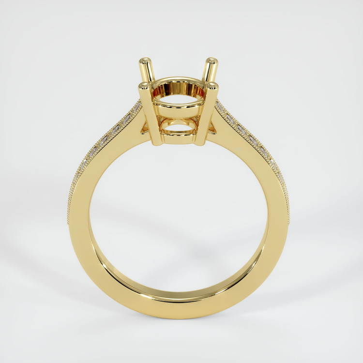 18K Yellow Gold Pave Ring Setting