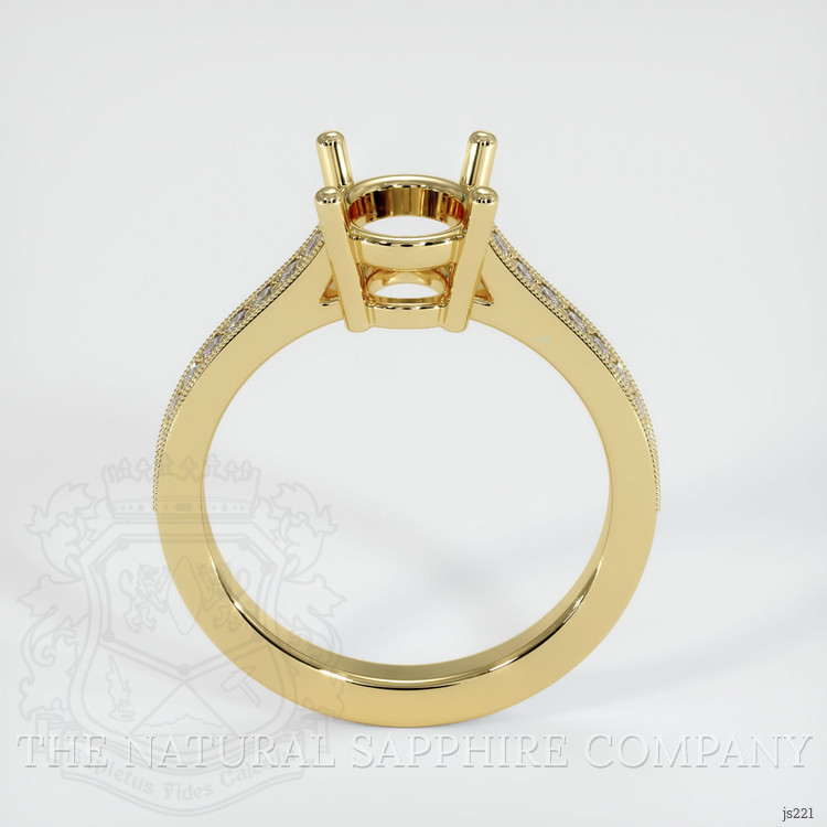 18K Yellow Gold Pave Ring Setting