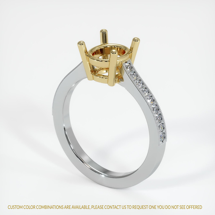 Pave Peridot Ring 1.87 Ct., 14K Yellow & White