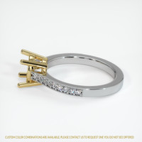 14K Yellow & White Pave Ring Setting Image