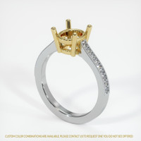 18K Yellow & White Pave Ring Setting Video