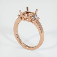 18K Rose Gold Three Stone Ring Setting Video