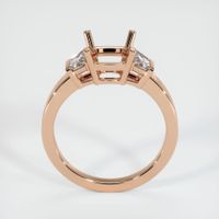 18K Rose Gold Three Stone Ring Setting Image