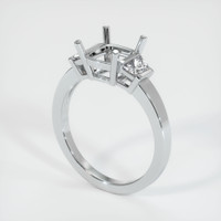 10K White Gold Three Stone Ring Setting Video