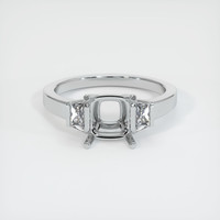 10K White Gold Three Stone Ring Setting Image