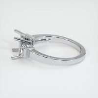 10K White Gold Three Stone Ring Setting Image
