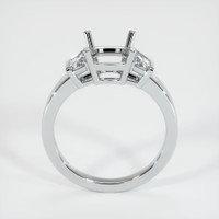 10K White Gold Three Stone Ring Setting Image