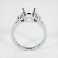18K White Gold Three Stone Ring Setting Image