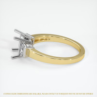 14K White & Yellow Three Stone Ring Setting Image