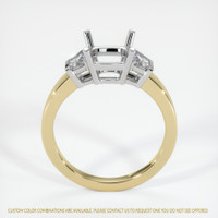 14K White & Yellow Three Stone Ring Setting Image