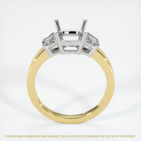 14K White & Yellow Three Stone Ring Setting Image