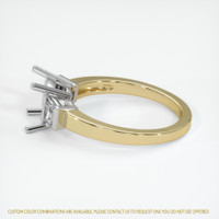 14K White & Yellow Three Stone Ring Setting Image