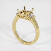 10K Yellow Gold Three Stone Ring Setting Video