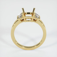 10K Yellow Gold Three Stone Ring Setting Image