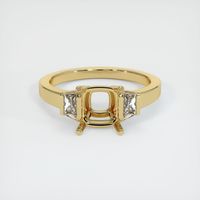 14K Yellow Gold Three Stone Ring Setting Image