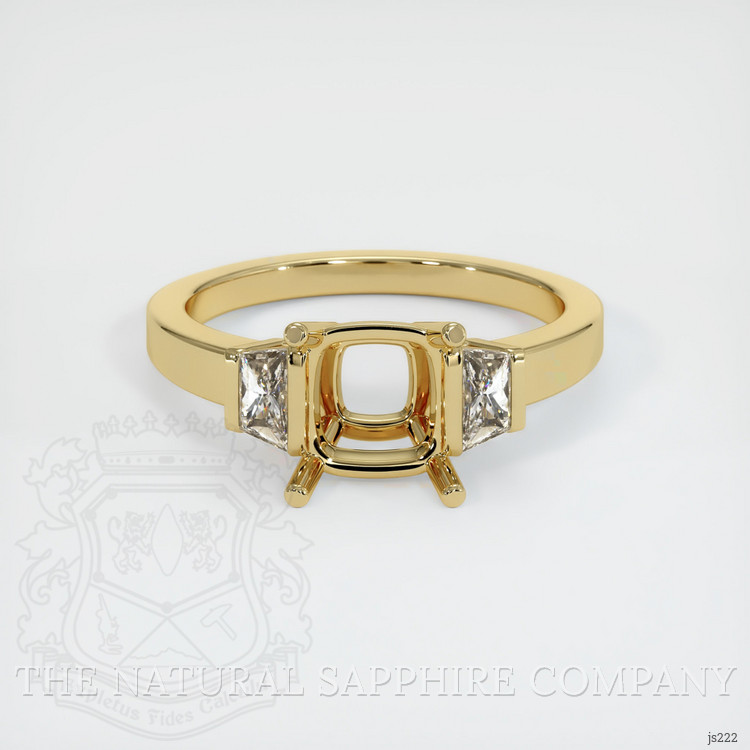 14K Yellow Gold Three Stone Ring Setting