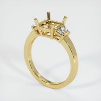 18K Yellow Gold Three Stone Ring Setting Video