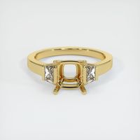 18K Yellow Gold Three Stone Ring Setting Image